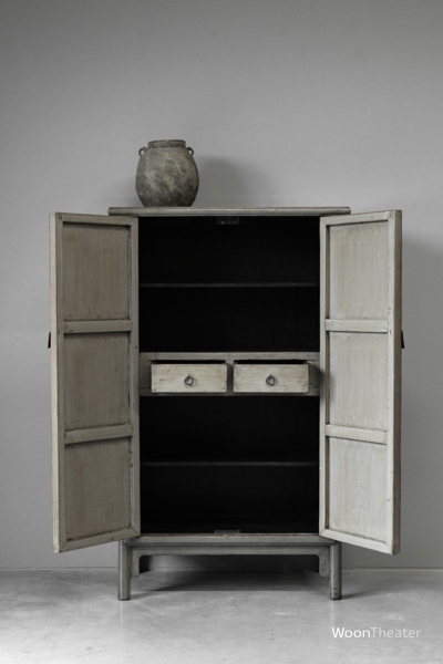 2 deurs kastje | licht bruin