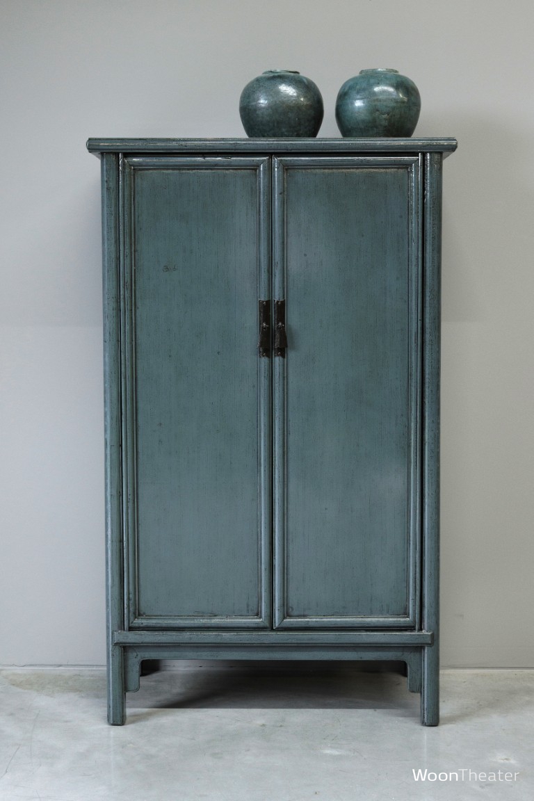 2 deurs kastje | blauw/grijs