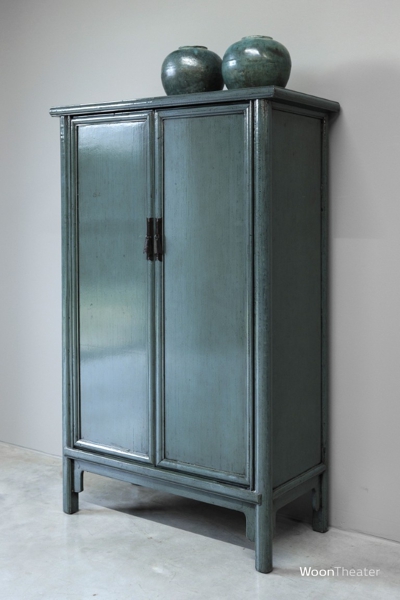 2 deurs kastje | blauw/grijs