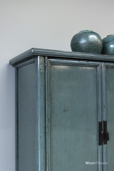 2 deurs kastje | blauw/grijs