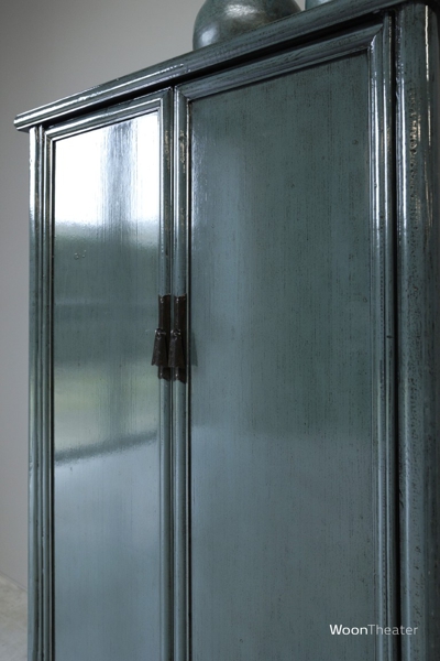 2 deurs kastje | blauw/grijs