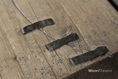 Set/2 nachtkastje oud hout