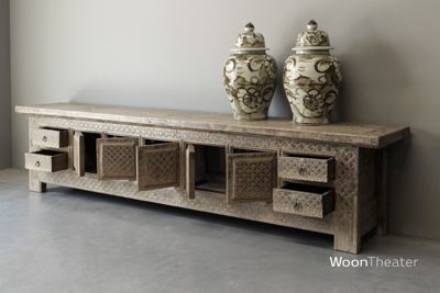 Origineel oud dressoir snijwerk | Tibet