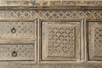 Origineel oud dressoir snijwerk | Tibet
