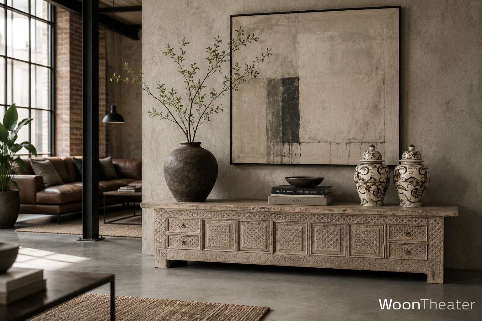 Origineel oud dressoir snijwerk | Tibet