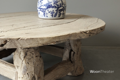 Robuuste ronde salontafel 