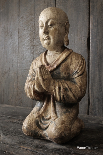 Vintage houten beeld | monnik | China