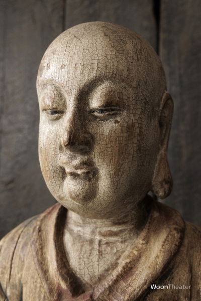 Vintage houten beeld | monnik | China