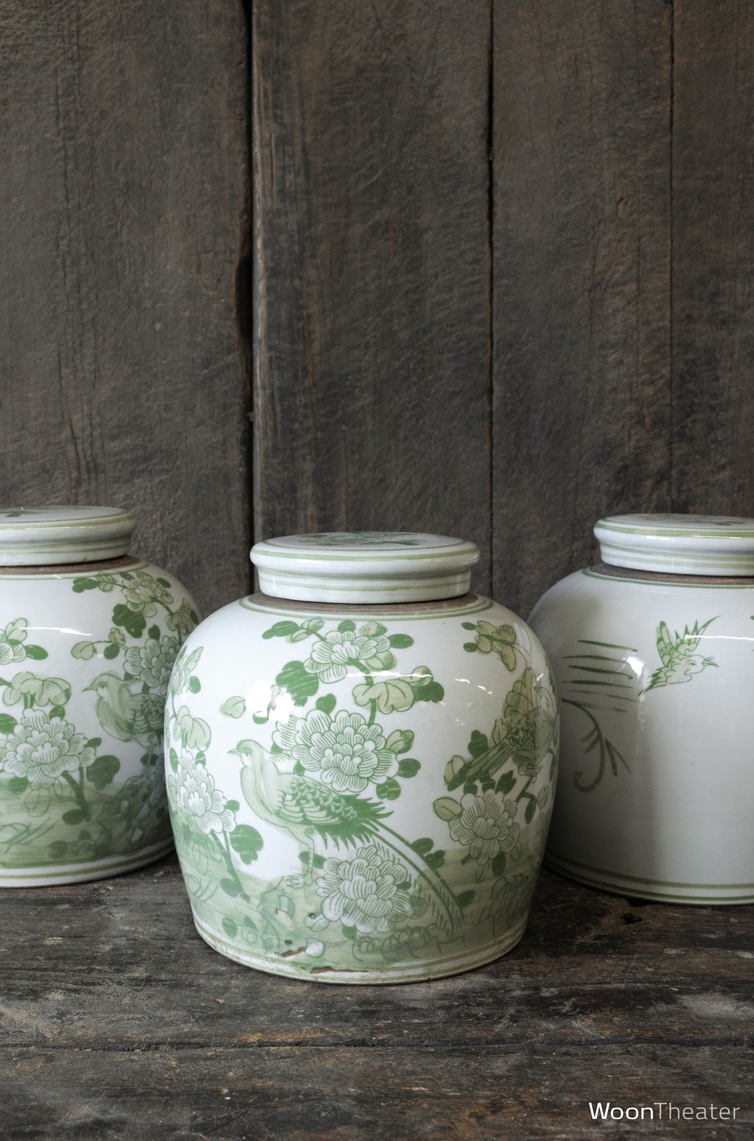 Vintage gemberpot groen | China