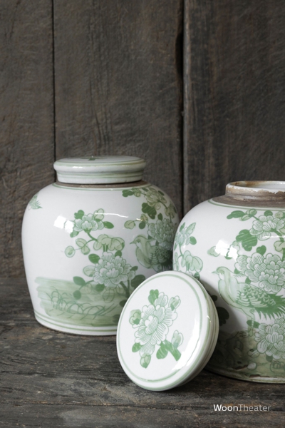 Vintage gemberpot groen | China