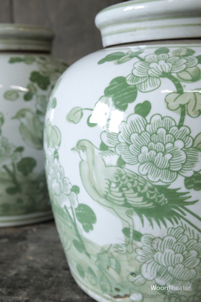 Vintage gemberpot groen | China