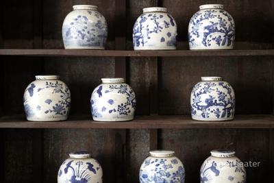 Vintage gemberpot blauw | China