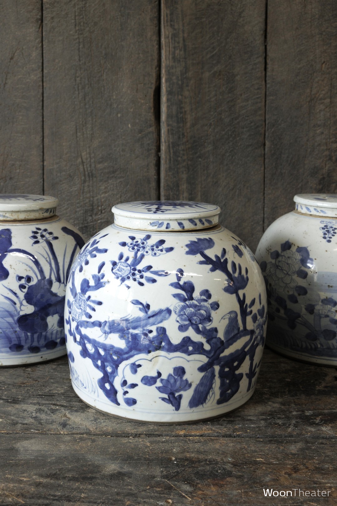 Vintage gemberpot blauw | China