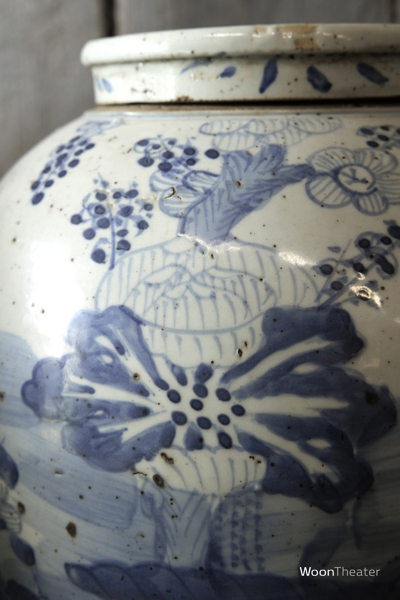 Vintage gemberpot blauw | China