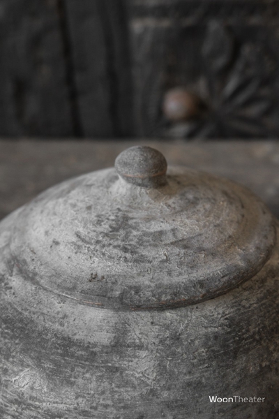Verweerd potje met deksel | Old Barn